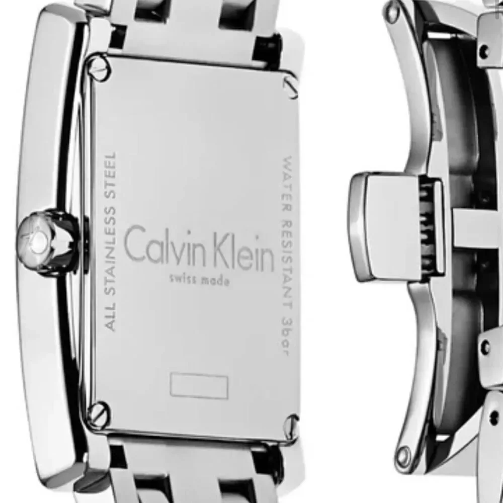 NWT CALVIN KLEIN Swiss Quartz White Dial Stainless Steel Silver Women's Watch